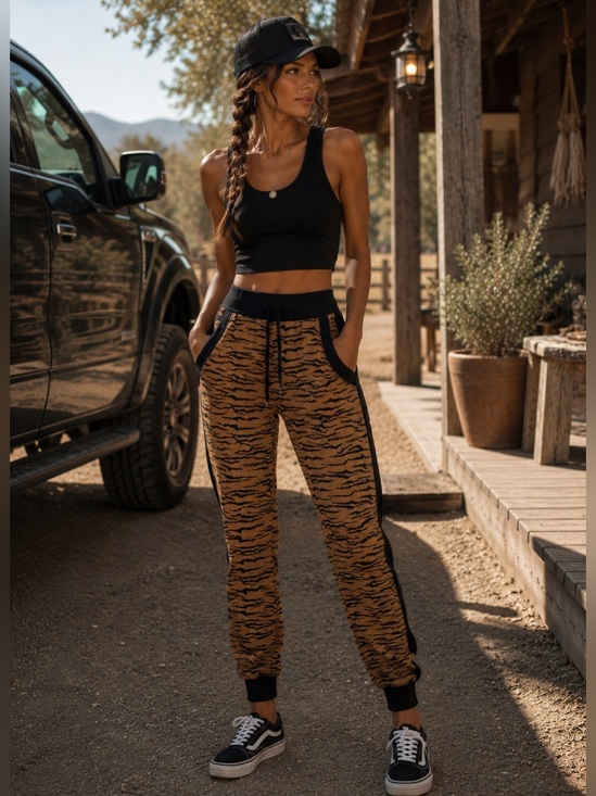 Chico's Pants - Chicos Zenergy Tiger Print Joggers